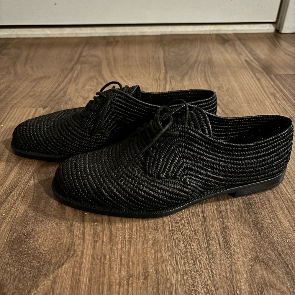 NWOT Bottega Veneta Raffia Oxfords